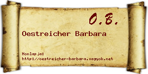 Oestreicher Barbara névjegykártya